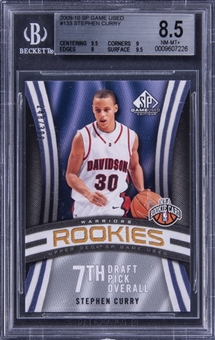 2009-10 Upper Deck SP Game Used #133 Stephen Curry Rookie Card - BGS NM-MT+ 8.5